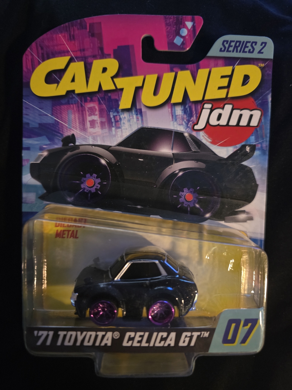 '71 Toyota Celica GT Toy Car - Black/Purple